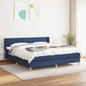 JUNG Vida Boxspringbett mit Matratze Blau 160x200 cm Stoff