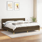 JUNG Vida Boxspringbett mit Matratze Dunkelbraun 200x200 cm Stoff