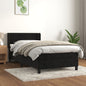 JUNG Vida Boxspringbett mit Matratze Schwarz 90x200 cm Samt