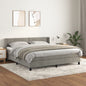 JUNG Vida Boxspringbett mit Matratze Hellgrau 180x200 cm Samt