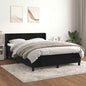 JUNG Vida Boxspringbett mit Matratze Schwarz 140x190 cm Samt