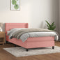 JUNG Vida Boxspringbett mit Matratze Rosa 100x200 cm Samt