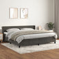 JUNG Vida Boxspringbett mit Matratze Dunkelgrau 200x200 cm Samt