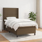 JUNG Vida Boxspringbett mit Matratze Dunkelbraun 80x200 cm Stoff