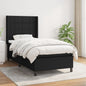 JUNG Vida Boxspringbett mit Matratze Schwarz 80x200 cm Stoff