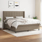 JUNG Vida Boxspringbett mit Matratze Taupe 160x200 cm Stoff