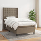 JUNG Vida Boxspringbett mit Matratze Taupe 90x200 cm Stoff