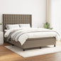 JUNG Vida Boxspringbett mit Matratze Taupe 140x190 cm Stoff