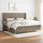 JUNG Vida Boxspringbett mit Matratze Taupe 200x200 cm Stoff