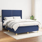 JUNG Vida Boxspringbett mit Matratze Blau 140x200 cm Stoff