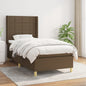 JUNG Vida Boxspringbett mit Matratze Dunkelbraun 90x200 cm Stoff