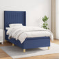 JUNG Vida Boxspringbett mit Matratze Blau 90x190 cm Stoff