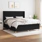 JUNG Vida Boxspringbett mit Matratze Schwarz 180x200 cm Stoff