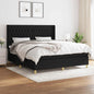 JUNG Vida Boxspringbett mit Matratze Schwarz 180x200 cm Stoff