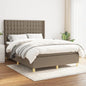 JUNG Vida Boxspringbett mit Matratze Taupe 140x200 cm Stoff