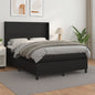 JUNG Vida Boxspringbett mit Matratze Schwarz 140x190 cm Kunstleder