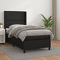 JUNG Vida Boxspringbett mit Matratze Schwarz 90x190 cm Kunstleder