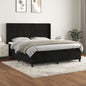 JUNG Vida Boxspringbett mit Matratze Schwarz 160x200 cm Samt