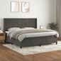 JUNG Vida Boxspringbett mit Matratze Dunkelgrau 200x200 cm Samt