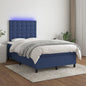 JUNG Vida Boxspringbett mit Matratze & LED Blau 120x200 cm Stoff