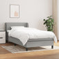 JUNG Vida Boxspringbett mit Matratze Hellgrau 80x200 cm Stoff