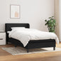 JUNG Vida Boxspringbett mit Matratze Schwarz 90x200 cm Stoff