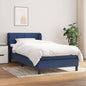 JUNG Vida Boxspringbett mit Matratze Blau 80x200 cm Stoff