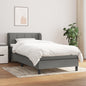 JUNG Vida Boxspringbett mit Matratze Dunkelgrau 100x200 cm Stoff