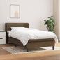 JUNG Vida Boxspringbett mit Matratze Dunkelbraun 90x200 cm Stoff