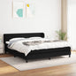JUNG Vida Boxspringbett mit Matratze Schwarz 160x200 cm Stoff
