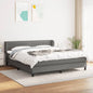 JUNG Vida Boxspringbett mit Matratze Dunkelgrau 180x200 cm Stoff