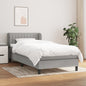 JUNG Vida Boxspringbett mit Matratze Hellgrau 90x190 cm Stoff