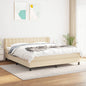 JUNG Vida Boxspringbett mit Matratze Creme 160x200 cm Stoff