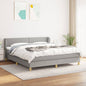 JUNG Vida Boxspringbett mit Matratze Hellgrau 180x200 cm Stoff