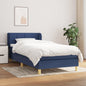JUNG Vida Boxspringbett mit Matratze Blau 90x200 cm Stoff
