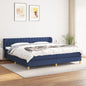 JUNG Vida Boxspringbett mit Matratze Blau 200x200 cm Stoff