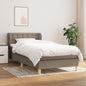 JUNG Vida Boxspringbett mit Matratze Taupe 100x200 cm Stoff