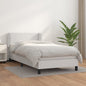 JUNG Vida Boxspringbett mit Matratze Weiß 100x200 cm Kunstleder
