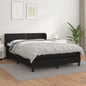 JUNG Vida Boxspringbett mit Matratze Schwarz 140x200 cm Kunstleder