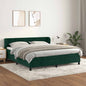 JUNG Vida Boxspringbett mit Matratze Dunkelgrün 160x200 cm Samt