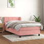 JUNG Vida Boxspringbett mit Matratze Rosa 80x200 cm Samt