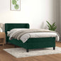 JUNG Vida Boxspringbett mit Matratze Dunkelgrün 90x200 cm Samt