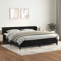 JUNG Vida Boxspringbett mit Matratze Schwarz 200x200 cm Samt