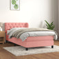 JUNG Vida Boxspringbett mit Matratze Rosa 80x200 cm Samt