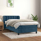 JUNG Vida Boxspringbett mit Matratze Dunkelblau 90x200 cm Samt