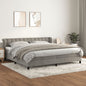 JUNG Vida Boxspringbett mit Matratze Hellgrau 200x200 cm Samt