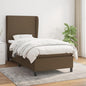 JUNG Vida Boxspringbett mit Matratze Dunkelbraun 80x200 cm Stoff