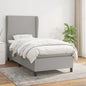 JUNG Vida Boxspringbett mit Matratze Hellgrau 90x190 cm Stoff