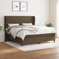 JUNG Vida Boxspringbett mit Matratze Dunkelbraun 160x200 cm Stoff