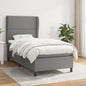 JUNG Vida Boxspringbett mit Matratze Dunkelgrau 80x200 cm Stoff